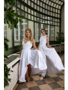 Csipke crop top – fehér