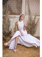 Muszlin maxi szoknya dupla – fehér