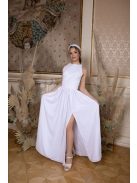 Elegáns, fehér színű maxi szoknya menyasszonyi szettekhez. 