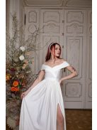 Szív kivágású maxi ruha – fehér