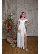 Szív kivágású maxi ruha – fehér