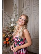 Abigél – rózsa mintás maxi 