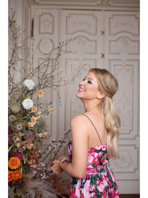 Abigél – rózsa mintás maxi 