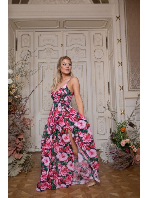 Abigél – rózsa mintás maxi 