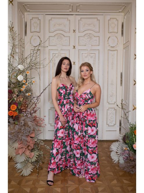 Abigél – rózsa mintás maxi 
