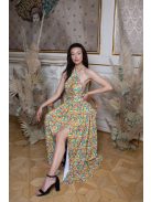 Többféleképpen köthető, virág mintás maxi ruha alkalmakra. 