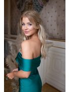 Szív kivágású, szűk maxi ruha – zöld 