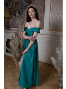 Szív kivágású maxi ruha – zöld