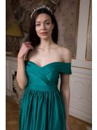 Szív kivágású maxi ruha – zöld