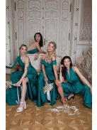 Szív kivágású maxi ruha – zöld