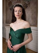 Szív kivágású maxi ruha – goblin zöld