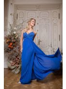 Abigél – királykék színű csipke-muszlin ruha 