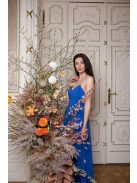 Hátnélküli maxi ruha – királykék