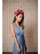 Elegáns szürkéskék színű maxi szoknya ünnepélyes szettekhez. 