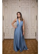 Elegáns szürkéskék színű maxi szoknya ünnepélyes szettekhez. 