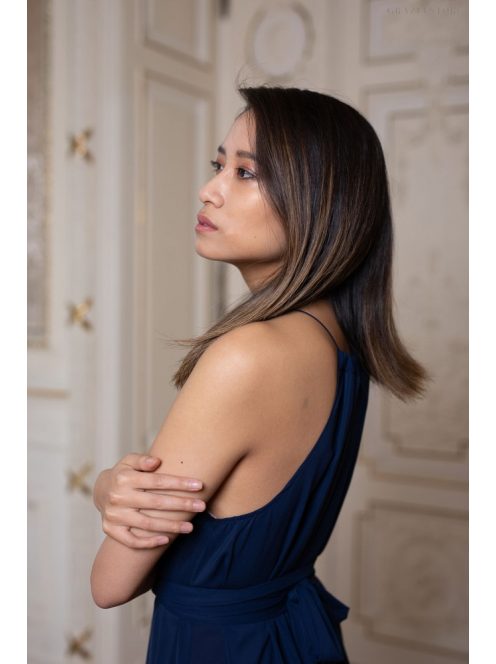 One-size muszlin ruha – sötétkék