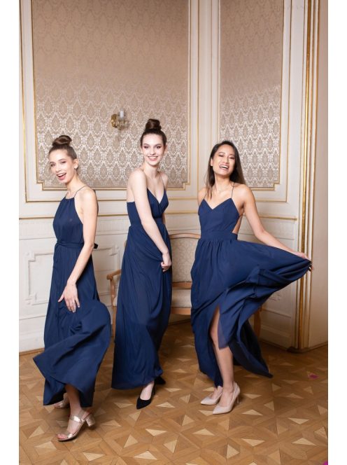 One-size muszlin ruha – sötétkék