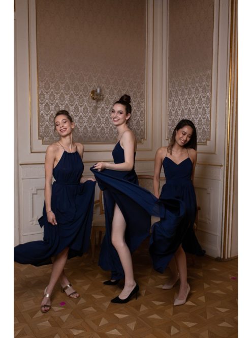 One-size muszlin ruha – sötétkék