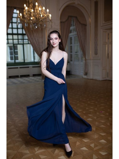  Abigél – sötétkék színű maxi ruha