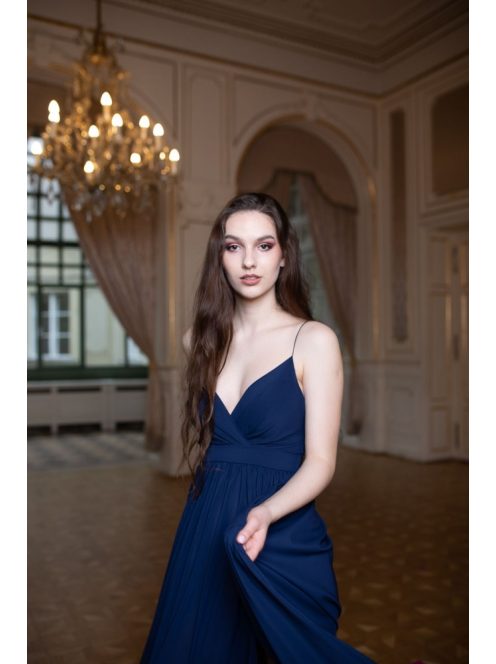 Abigél – sötétkék színű maxi ruha