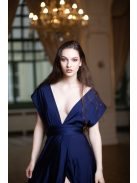 Sokféleképpen köthető maxi ruha – sötétkék