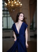 Sokféleképpen köthető maxi ruha – sötétkék