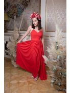 Hátnélküli maxi ruha minden alkalomra, piros színben. 