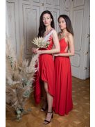 Hátnélküli maxi ruha minden alkalomra, piros színben. 