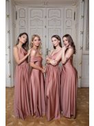 Csepp alakban kivágott maxi ruha – coffee cream 