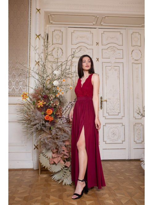 Muszlin maxi szoknya – bordó