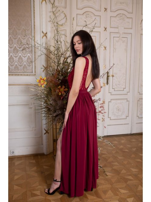 Muszlin maxi szoknya – bordó