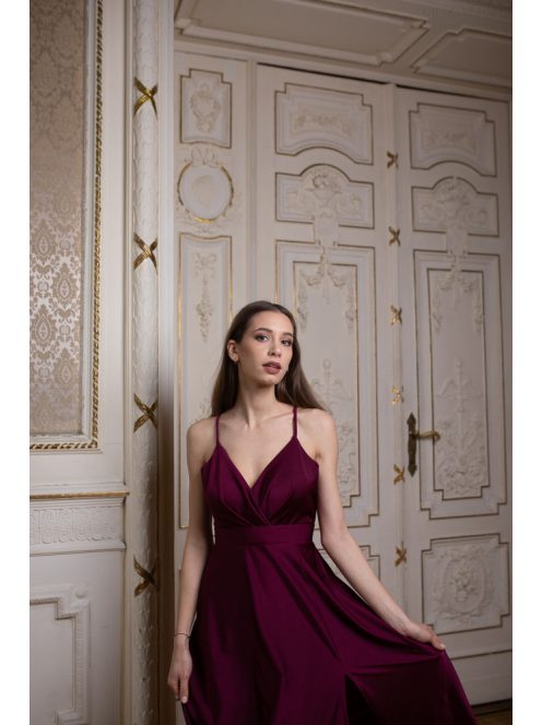  Abigél – bordó színű maxi ruha