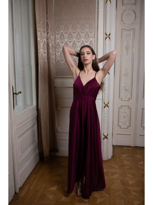 Abigél – bordó színű maxi ruha