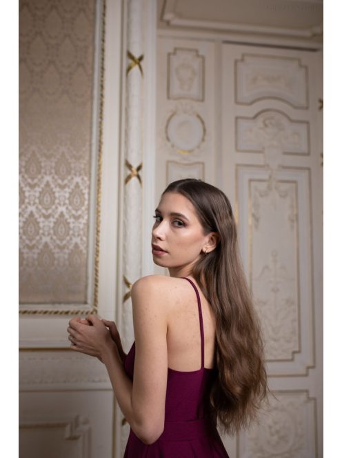 Abigél – bordó színű maxi ruha