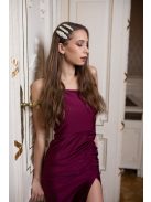 Húzott derekú ruha – bordó 