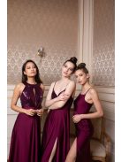 Abigél flitteres – bordó színű maxi ruha