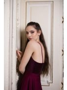 Abigél flitteres – bordó színű maxi ruha