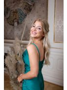 Kámzsás nyakú maxi ruha – zöld