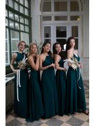  Abigél – sötétzöld muszlin maxi ruha