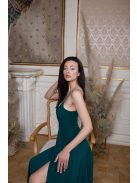 Abigél – sötétzöld muszlin maxi ruha