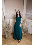 Átlapolós ruha – sötétzöld 