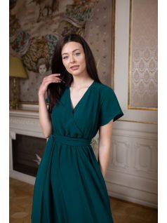 Rövid ujjas one-size ruha – sötétzöld     