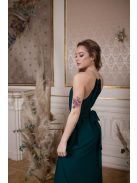 One-size muszlin maxi ruha – sötétzöld