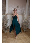  Abigél csipke maxi ruha – sötétzöld