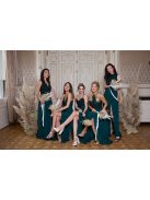  Abigél csipke maxi ruha – sötétzöld