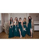  Abigél csipke maxi ruha – sötétzöld