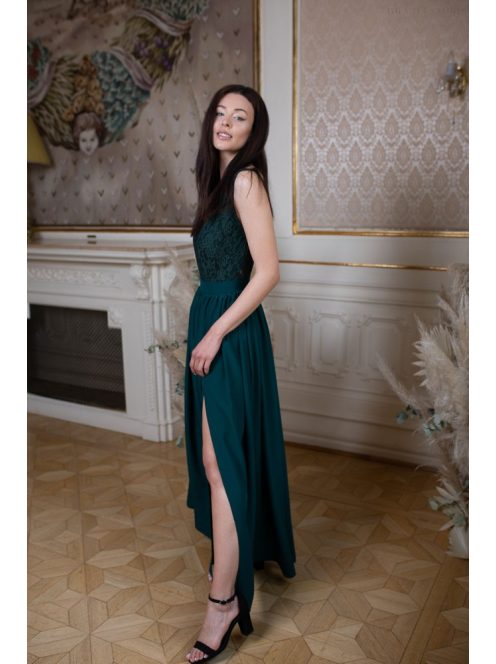 Muszlin maxi szoknya – sötétzöld