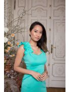 Mini ruha fodros pánttal – menta 