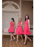  Mini ruha különleges dekoltázzsal – korall