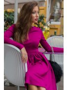 Csónaknyakú ruha - magenta